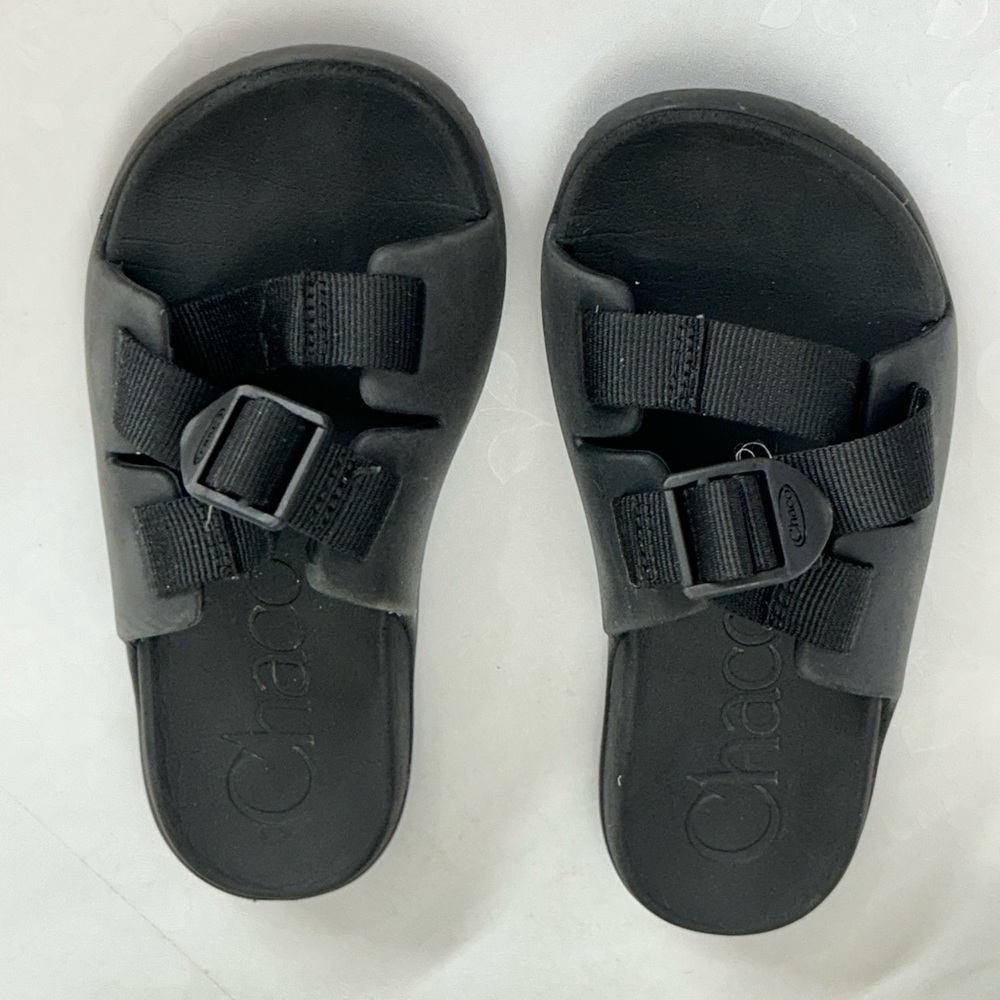Chaco Kids Black Adjustable Slide Sandals